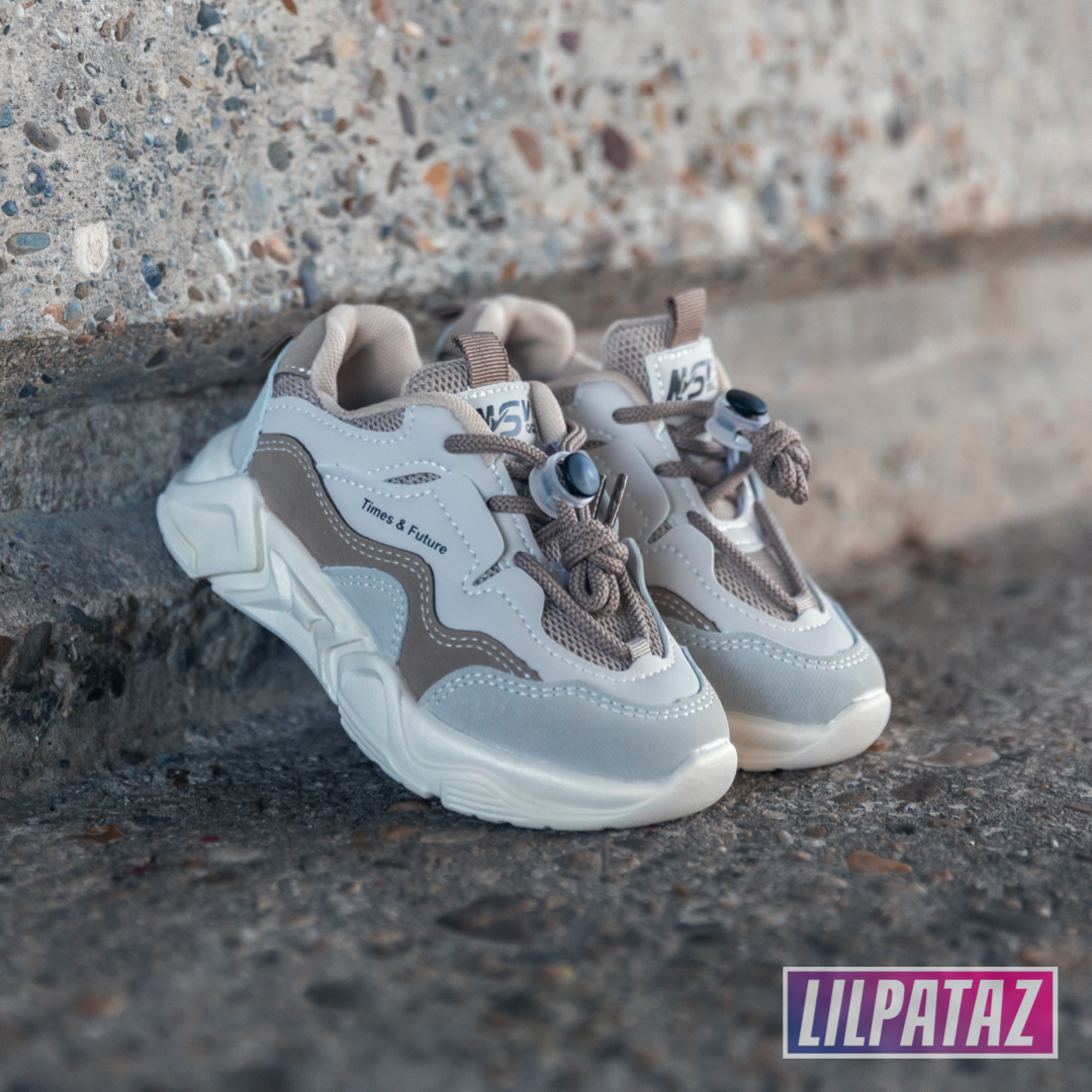 Futurez Beige maat 22 28 Kindersneakers jongens sneakers LilPataz
